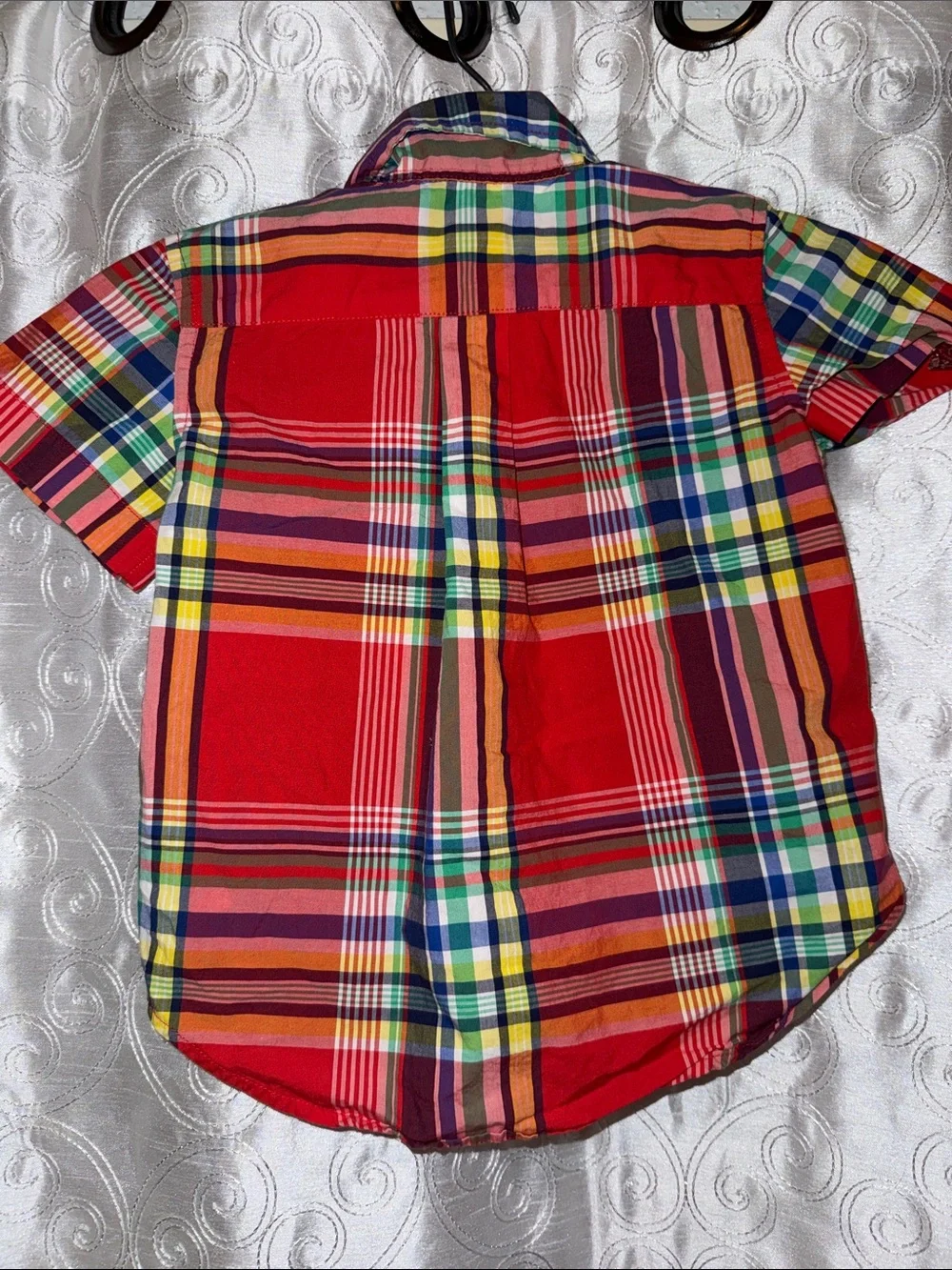 Ralph Lauren Red Multi Plaid Button-Down Shirt Kids Size 2T 🔥 G5